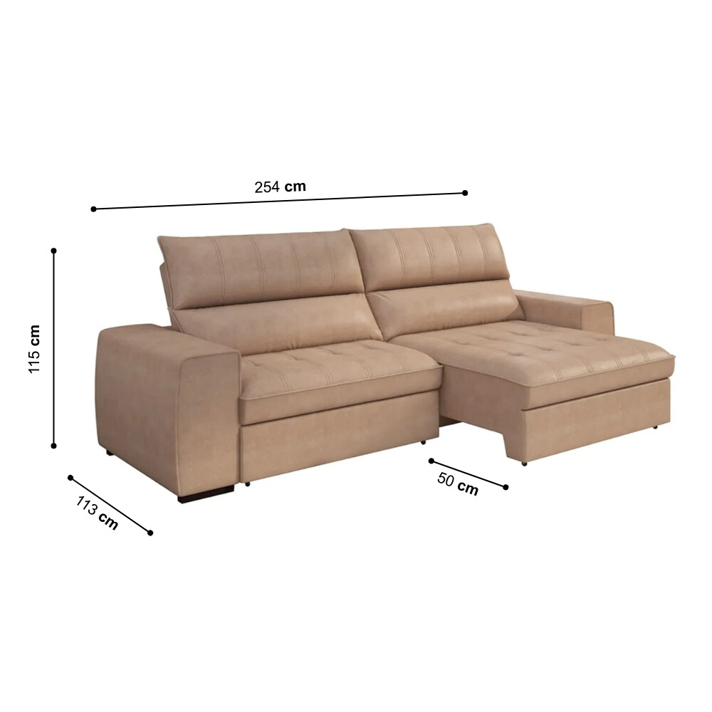 SOFÁ SILLÓN RECLINABLE 3 CUERPOS EXTENSIBLE - CON CHAISE SOFÁ SILLÓN RECLINABLE 3 CUERPOS EXTENSIBLE - CON CHAISE