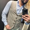 Chaleco de Lana Beige Melange