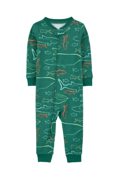 Pijama una pieza de algodón, diseño tiburones Pijama una pieza de algodón, diseño tiburones