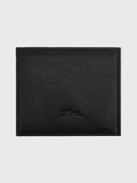 Longchamp -Billetera de cuero, Sur Seine Negro