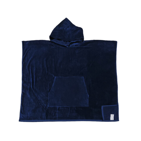 Bata Poncho Velour Lisas 100 x 90 cm AZUL