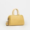 Cartera de mano The Club en cuero graneado Vainilla Niquel