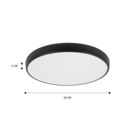 PLAFON LED MERLINA f60cm 48W Panel Led Merlina Negro Ø60CM 48W