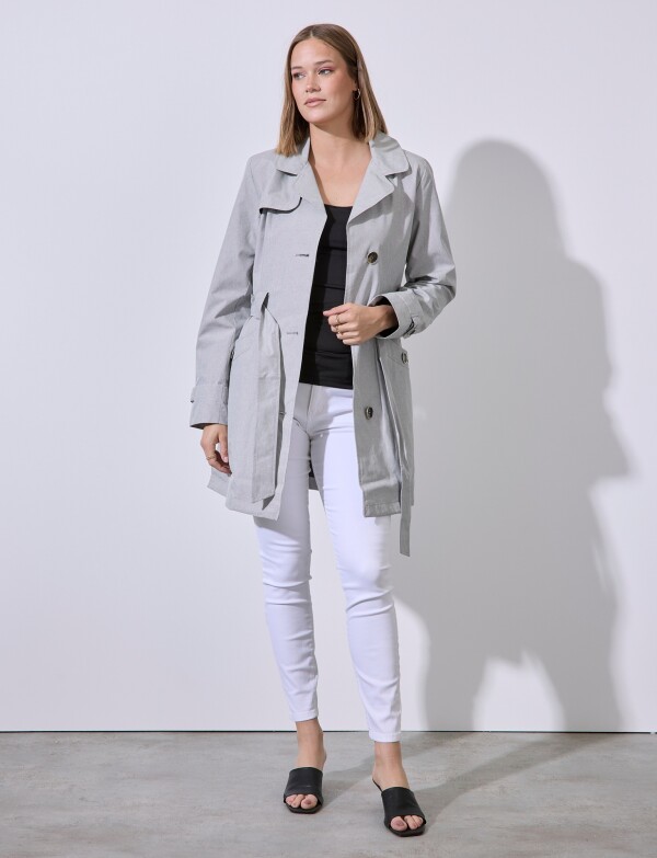 Gabardina Botones GRIS/MULTI