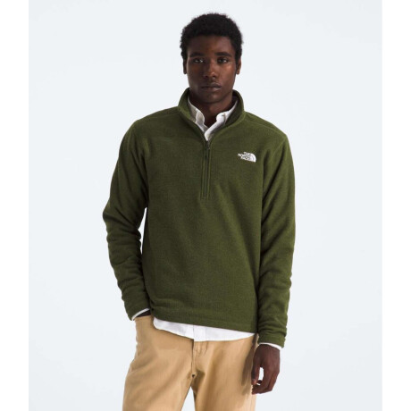 Buzo Polar Textured cierre de 1/4 hombre Woodland Green Heather