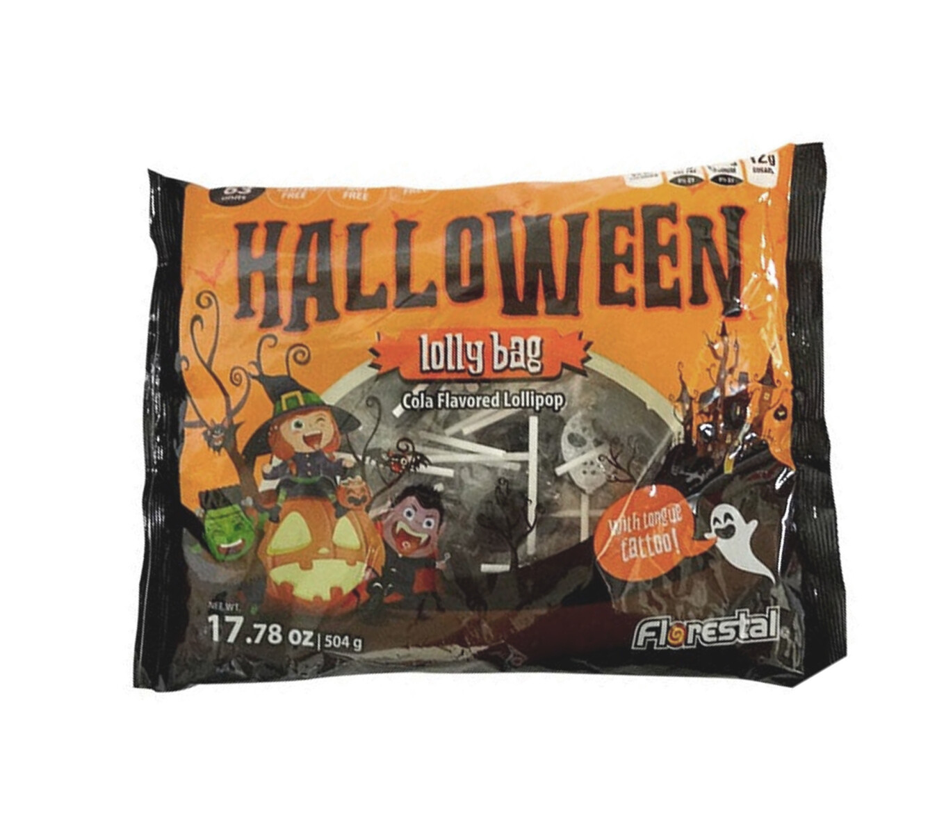 Chupetin Halloween Lolly Tatoo x 63 