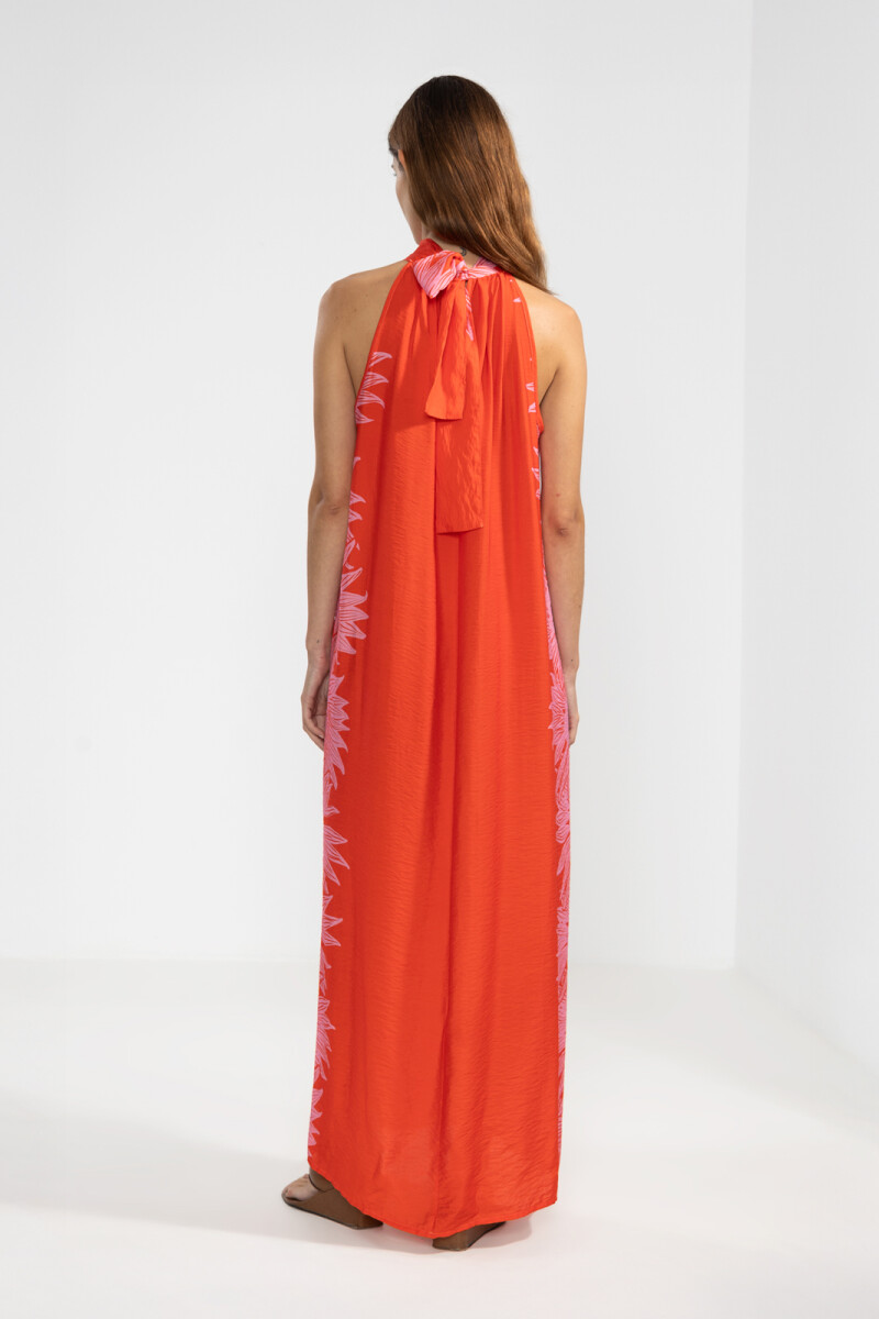 MICHU HALTER DRESS Rojo