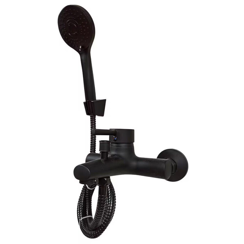 Grifería de ducha Monocomando exterior con transferencia Milano Negro Mate Grifería De Ducha Monocomando Exterior Con Transferencia Milano Negro Mate