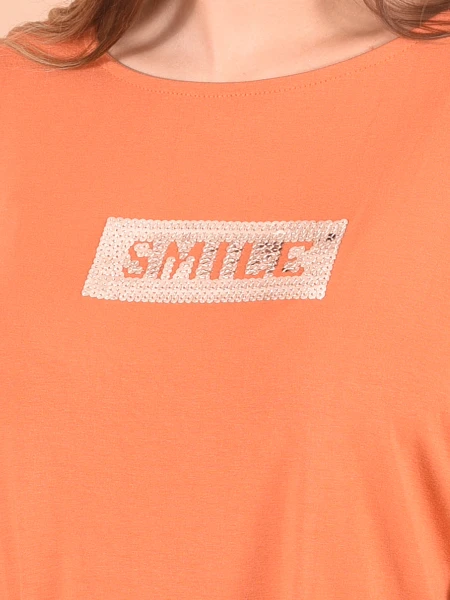 REMERA SMILE NARANJA