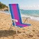 Silla reclinable 4 posiciones aluminio ROSA