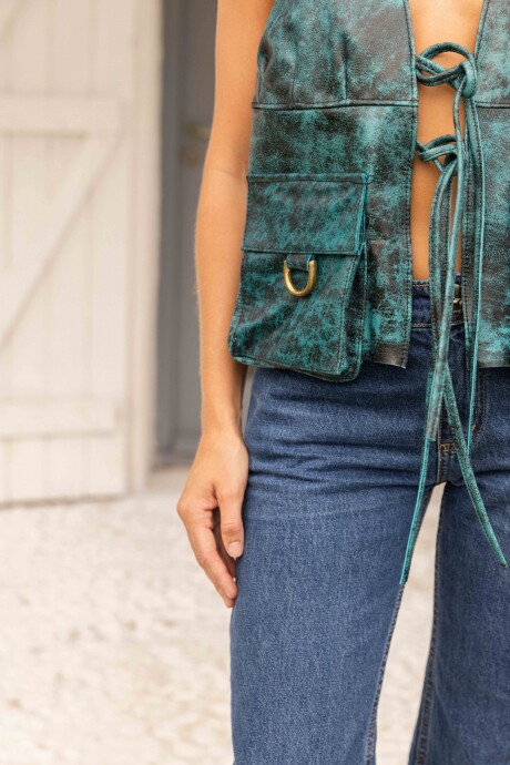 Pocket Vest óxido Turquesa