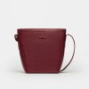 Cartera al Hombro Hana En Cuero Graneado Bordeaux