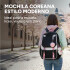 Pack x3 Mochila Kawaii Impermeable Usb Multuso Resistente Variante Color Negro