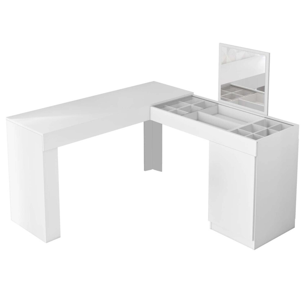 TOCADOR MDP BLANCO CRYSTAL