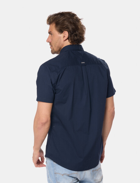 CAMISA LISA DE ALGODÓN Azul