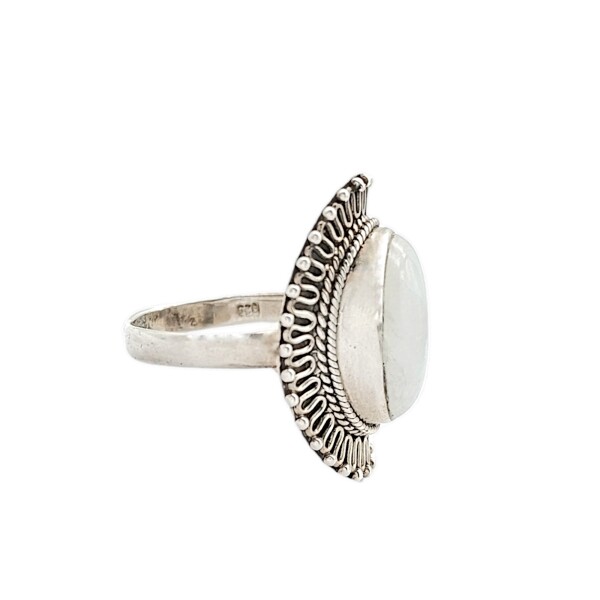 Anillo Oval-Plata 925-Piedra Luna-AN3085 conpiedra