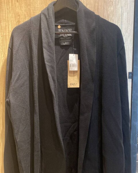 Campera Maxi Cardigan Negro