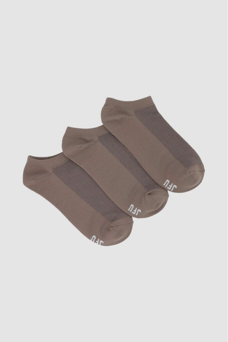 Nuevo pack x 3 deportiva colores lisos - Marron 