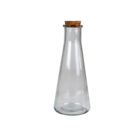 Botella de vidrio triangular con tapa de corcho 340ml Botella de vidrio triangular con tapa de corcho 340ml