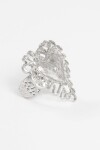 Anillo ajustable cora antique plateado