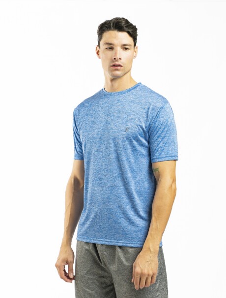 Remera Deportiva Dry Fit Marino Melange
