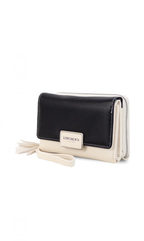 BILLETERA LOLA NEGRO C/BLANCO