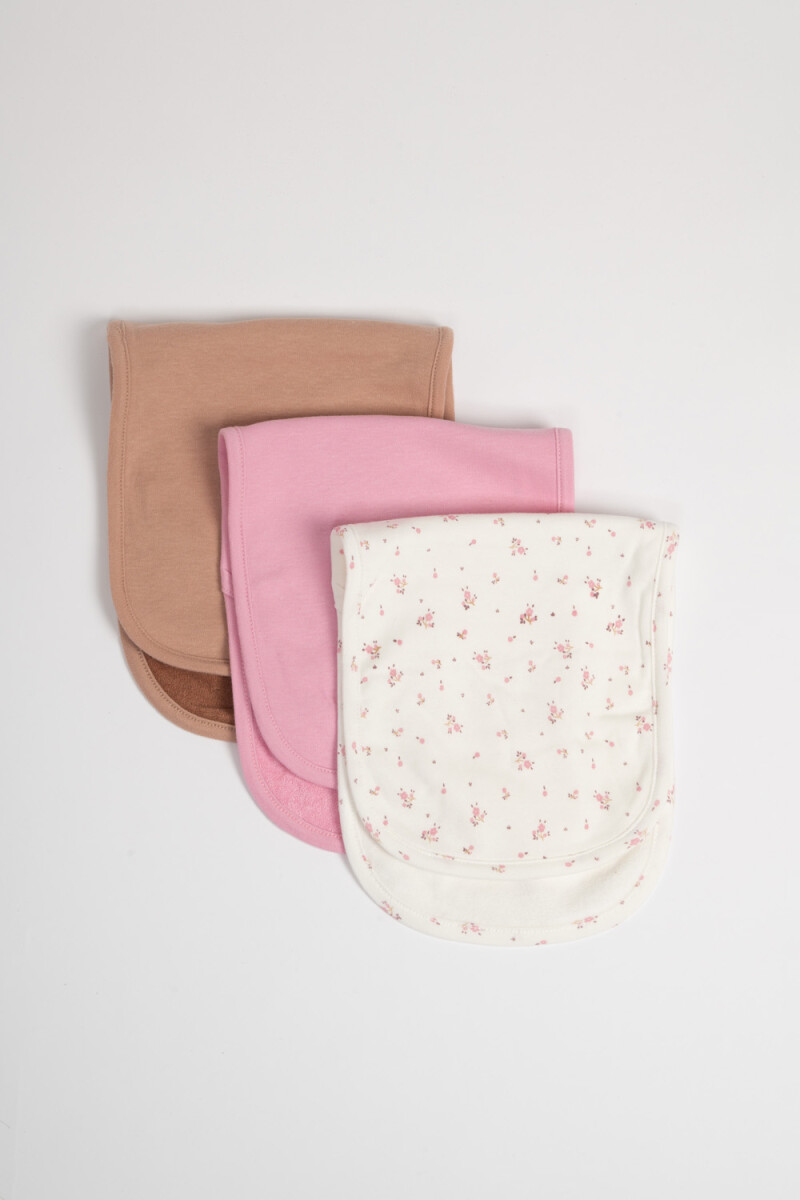 Pack x3 babitas estampado - Rosa 