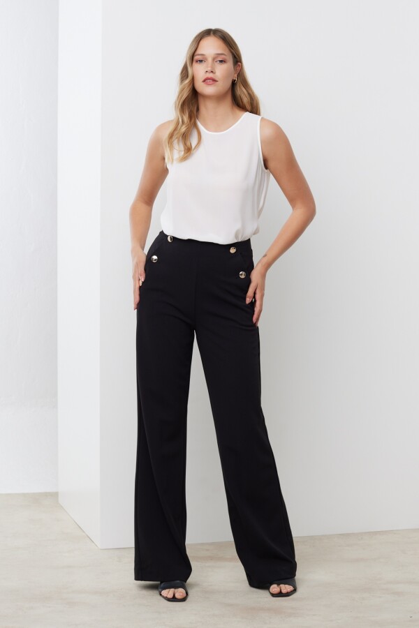 Pantalon Crepe NEGRO