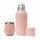 Kit Aqua de Termo 750Ml y Mate c/Tapa Acero Inox Doble Pared Rosa