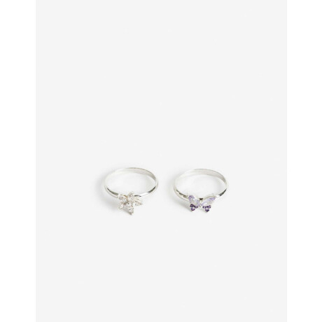 Sets Anillos Cubic zirconia Plateado