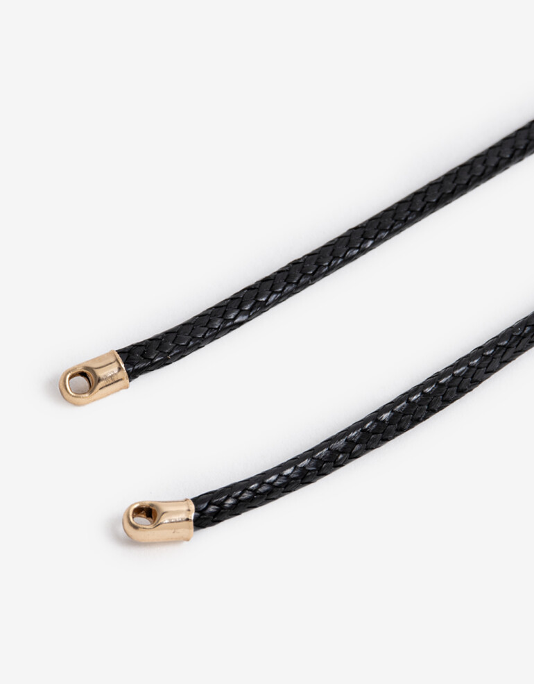 Collares Largos Cordón Collar Largo Metal - Dorado