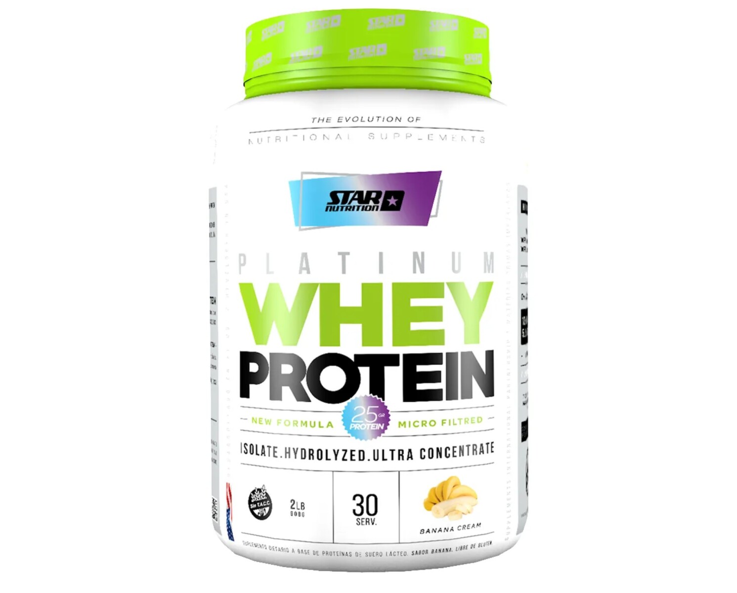 Star Nutrition Premium Whey Protein 2lb - Banana 