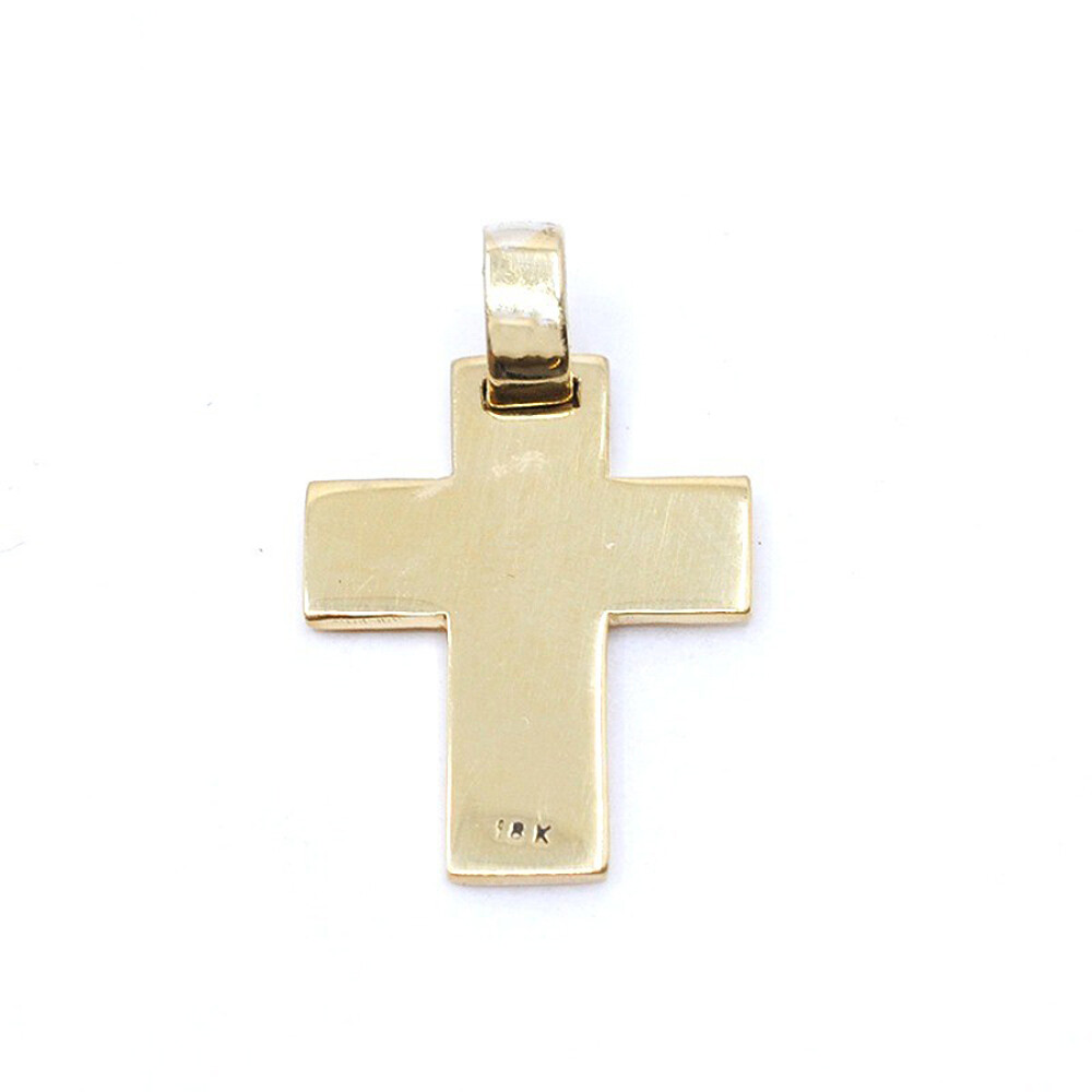 Cruz chata En Oro 18K amarillo Medidas 20X 15 mm Cruz chata En Oro 18K amarillo Medidas 20X 15 mm