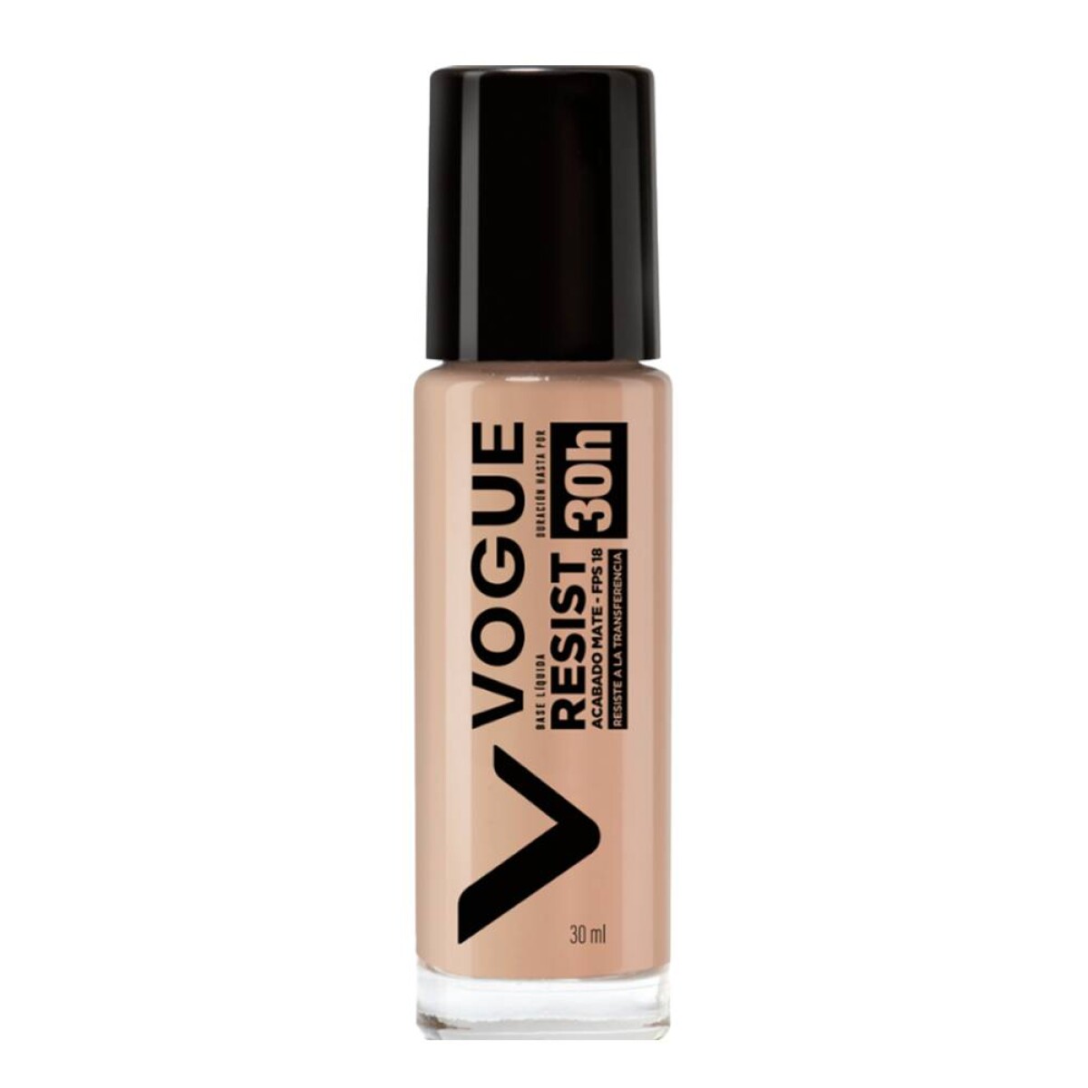 Base Líquida Vogue Resist Mate FPS18 N°13 Avellana 30ml 