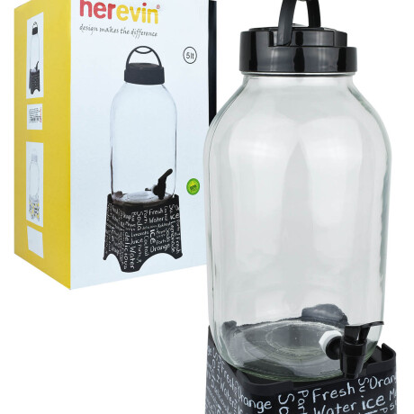 DISPENSADOR VIDRIO HEREVIN 5LTS C/CANILLA Y STAND NEGRO C/LETRAS 137606-001 Q4 DISPENSADOR VIDRIO HEREVIN 5LTS C/CANILLA Y STAND NEGRO C/LETRAS 137606-001 Q4
