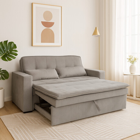 Sofá Cama Londres - Tela Microfibra 3013 (Gris)