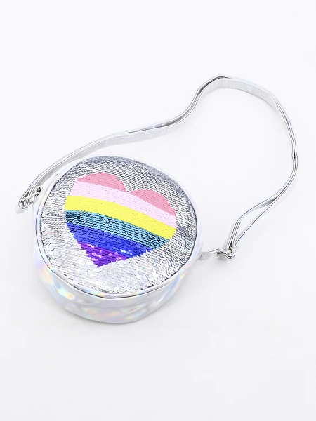 CARTERA INFANTIL CORAZÓN GRIS