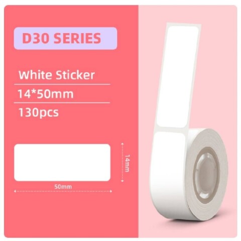 Etiqueta 14mm*50mm blanca impresora D30 130 uds. Etiqueta 14mm*50mm blanca impresora D30 130 uds.