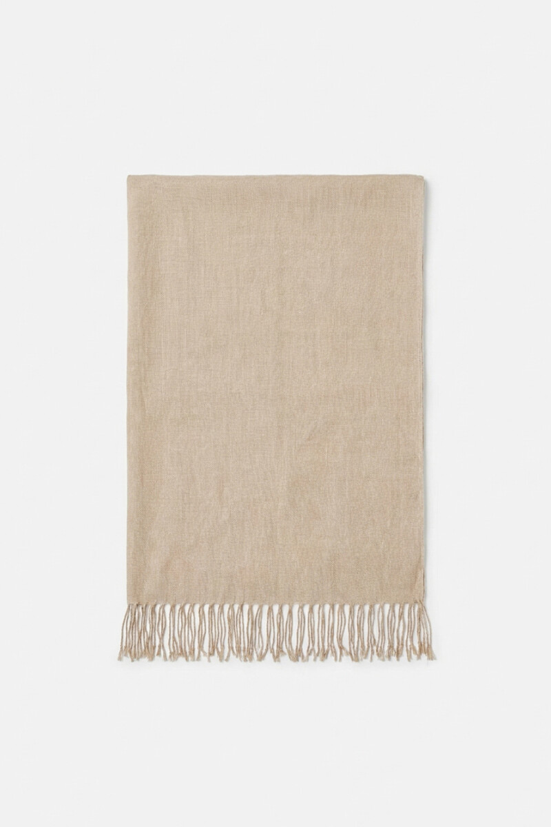 Pashmina 100% Lino beige melange