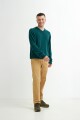 Sweater escote en V VERDE