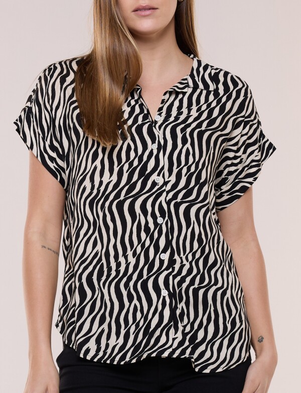 Camisa Print NEGRO/BEIGE