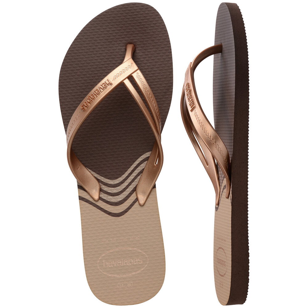 Sandalias Havaianas Elegance Print FC Mujer Cafe
