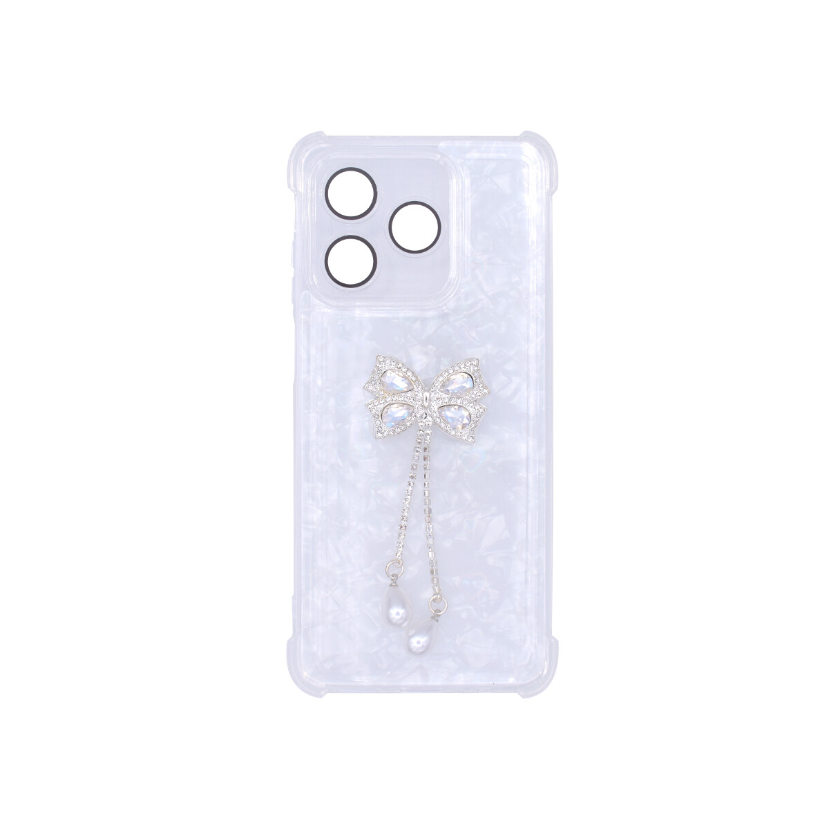Protector para Honor X5C PLUS diseño moña color blanco 