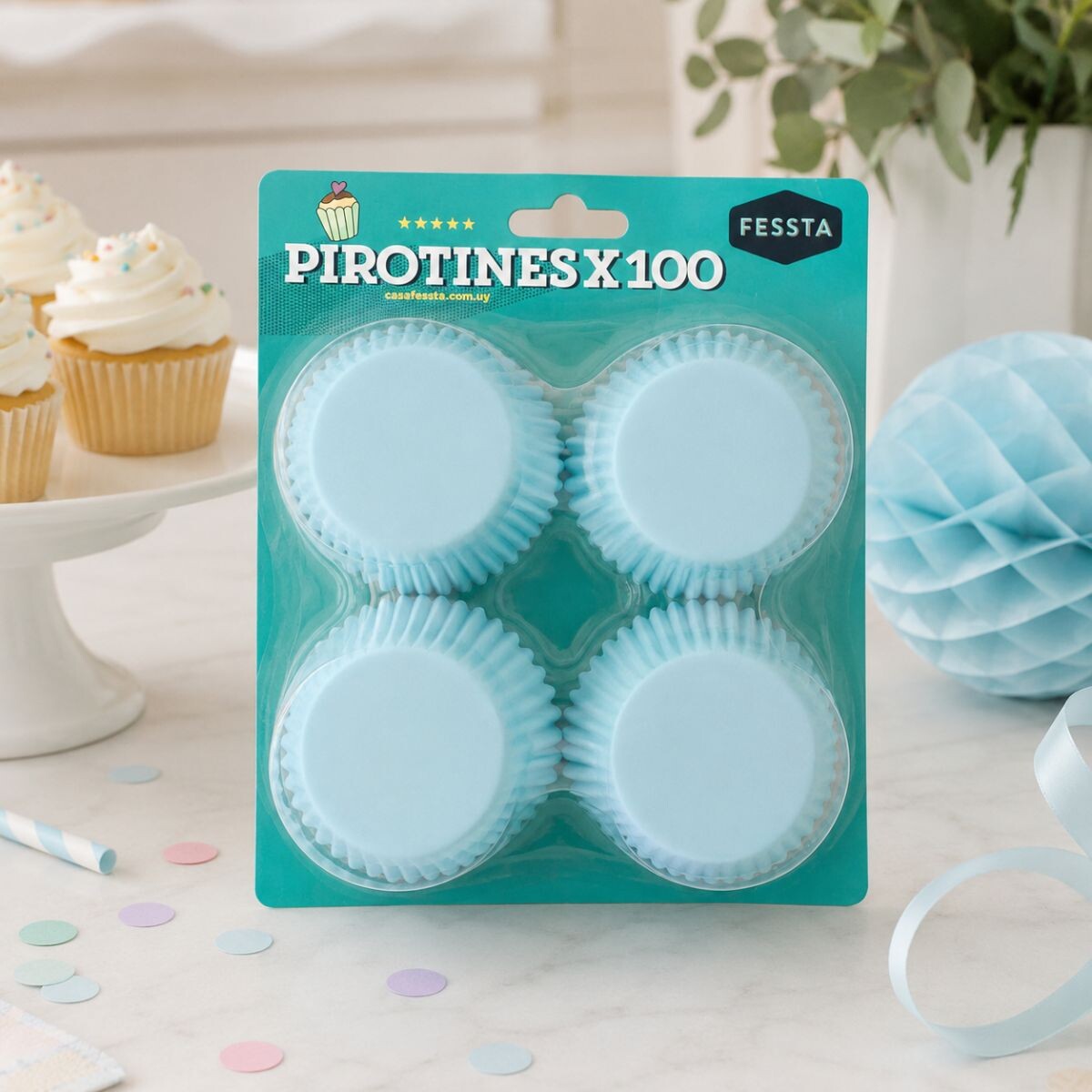 Pirotines x100 - Celeste 