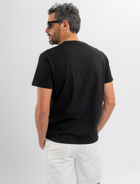 T-shirt m/c cloque Joel negro