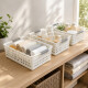 Set x3 Cesto calado M 30 x21,5 x8 cm BLANCO