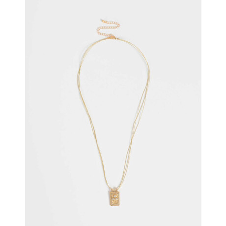 Collar Corto Hilo Con Naipe Dorado