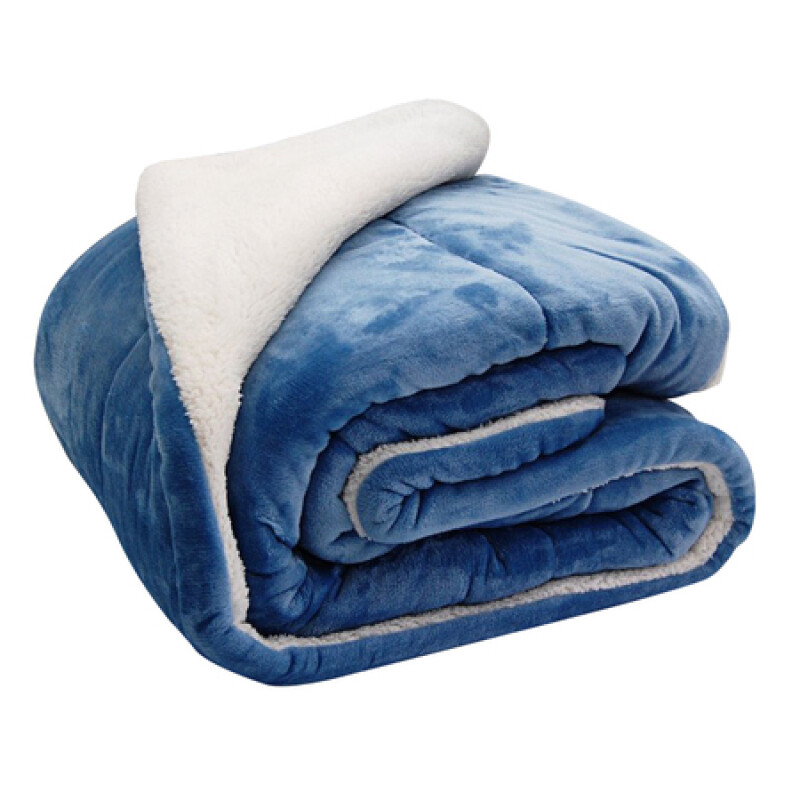 Acolchado RED FLEX de Corderito y Sherpa QUEEN 250x230 AZUL