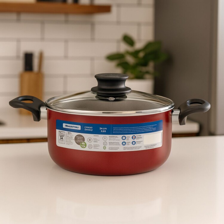 OLLA PARIS DOS ASAS 24CM Rojo