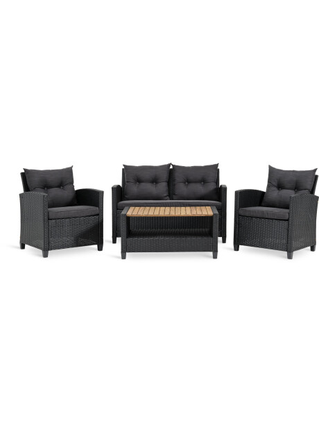 Set jardín VEN 4 plazas negro Set jardín VEN 4 plazas negro